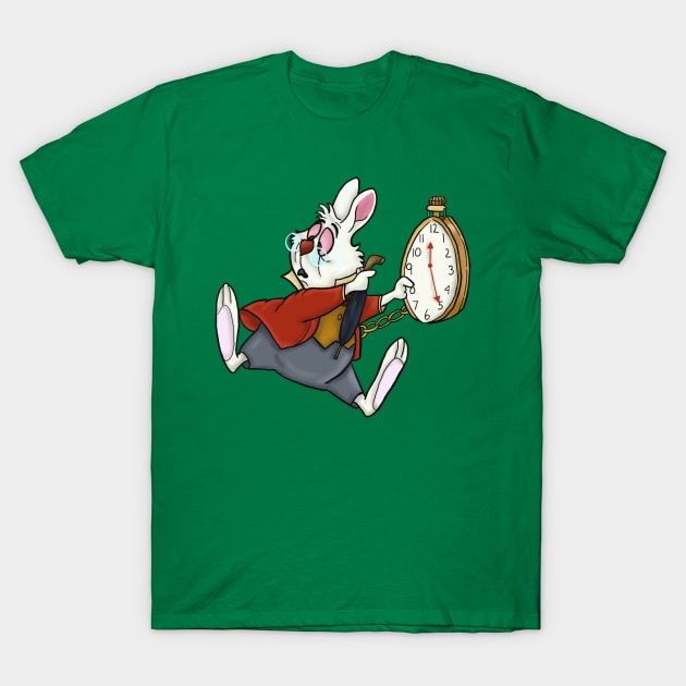 I'm Late, I'm Late! T-Shirt by tesiamarieart